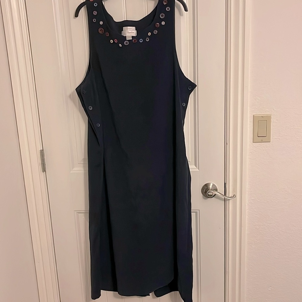 C.J. Banks Christopher & Banks stretch sleeveless midi button dress women’s 18W